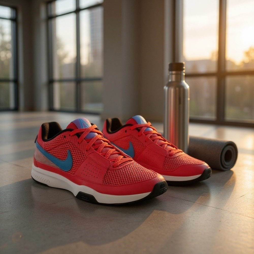 Nike Men's Red and Blue Sneakers